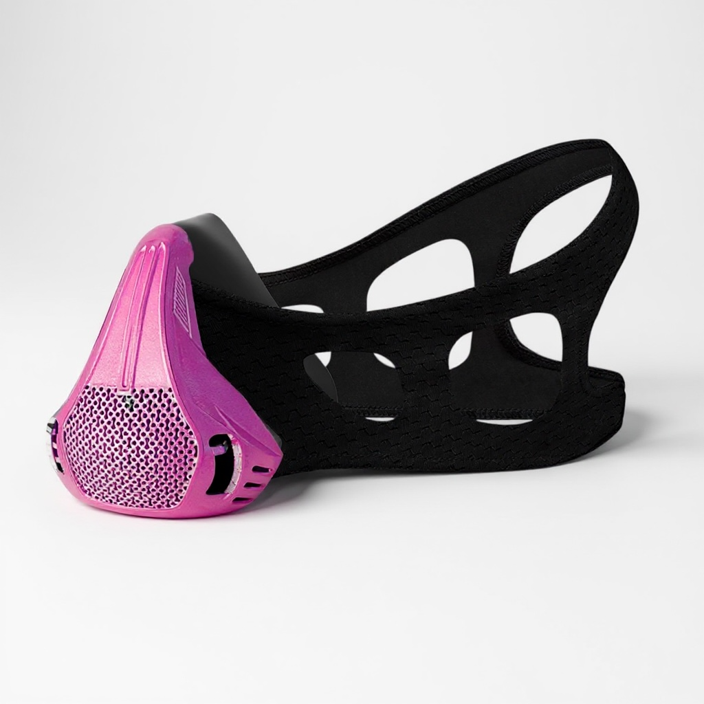 Masque d’entraînement respiratoire Rose – Renforce la capacité pulmonaire