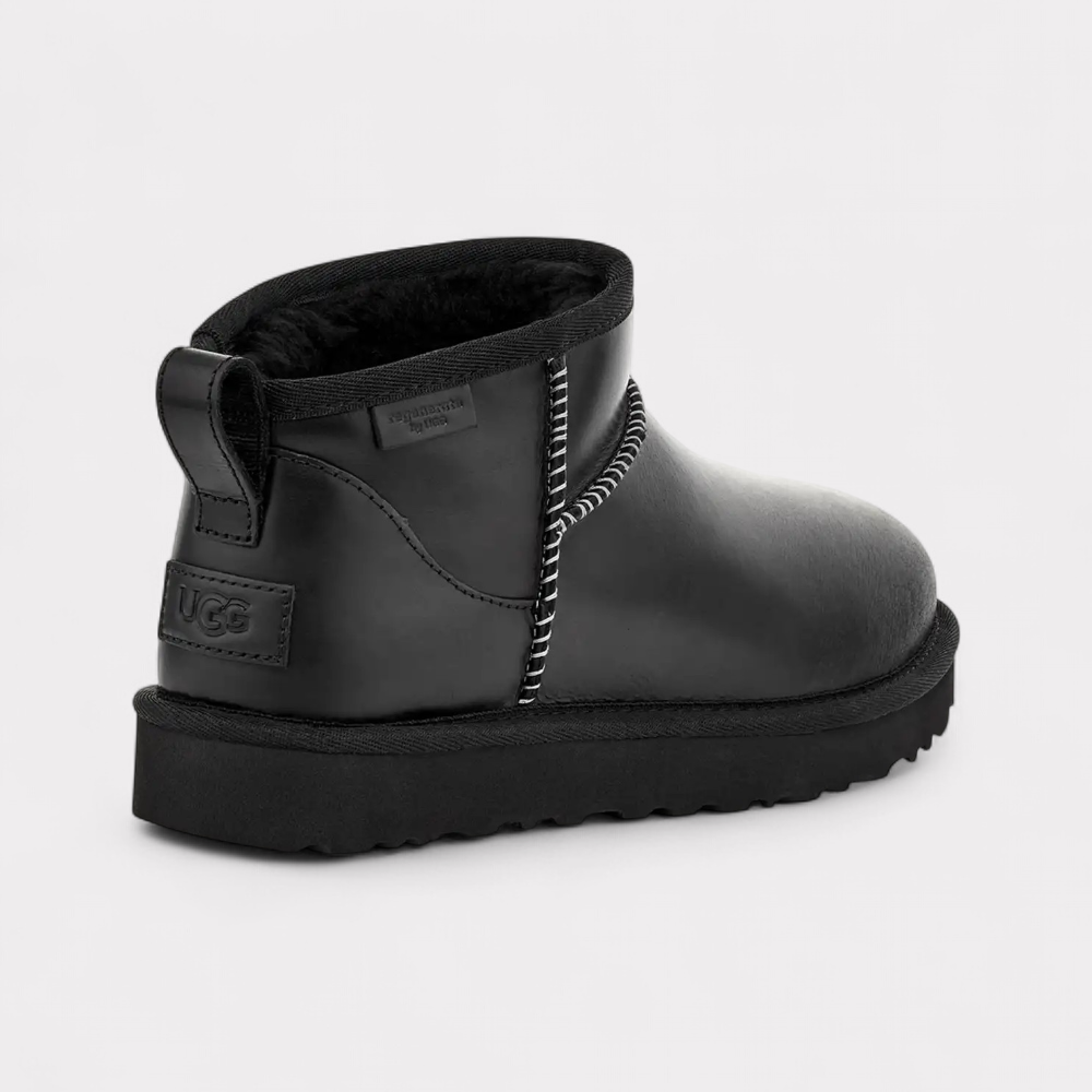 UGG Classic Ultra Mini - Black Leather