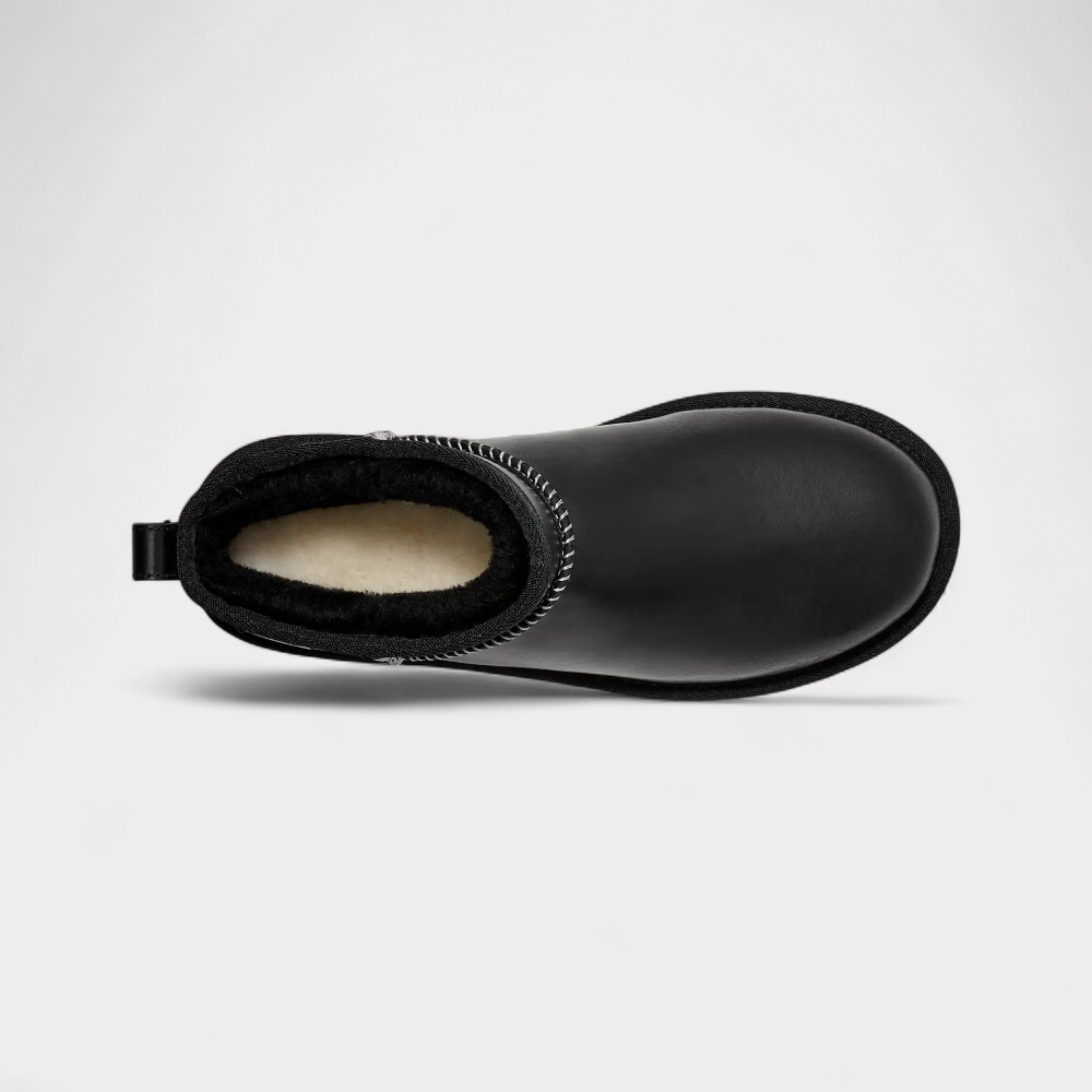 UGG Classic Ultra Mini - Black Leather