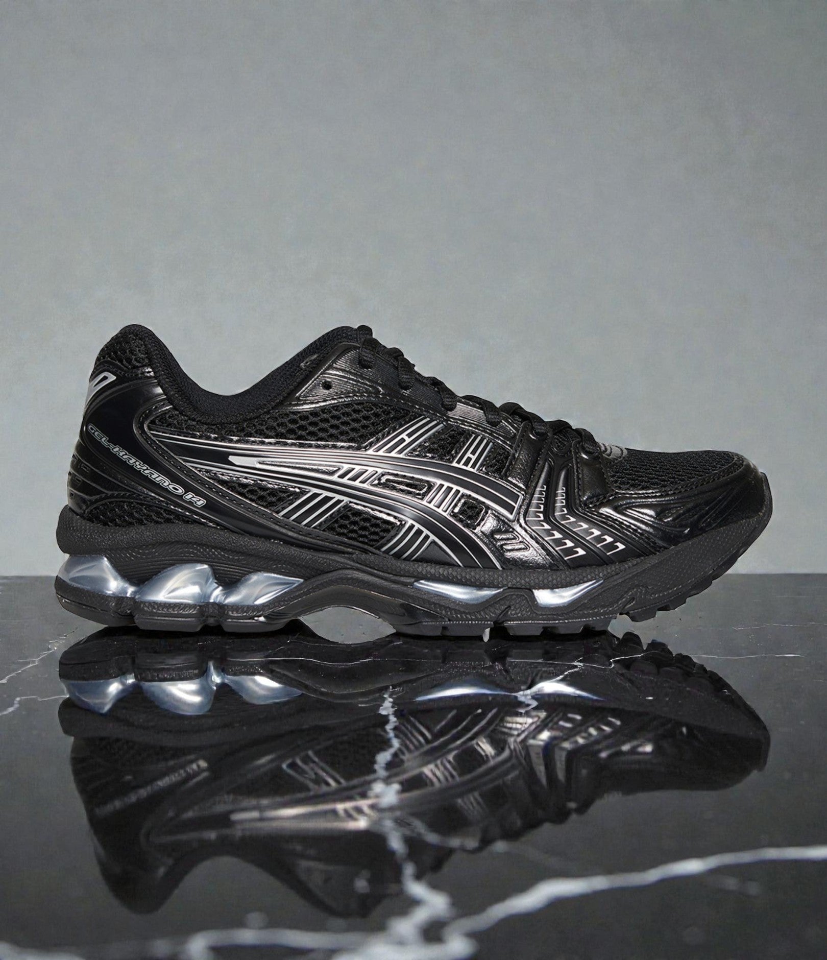 Asics Gel-Kayano 14 Black Pure Silver
