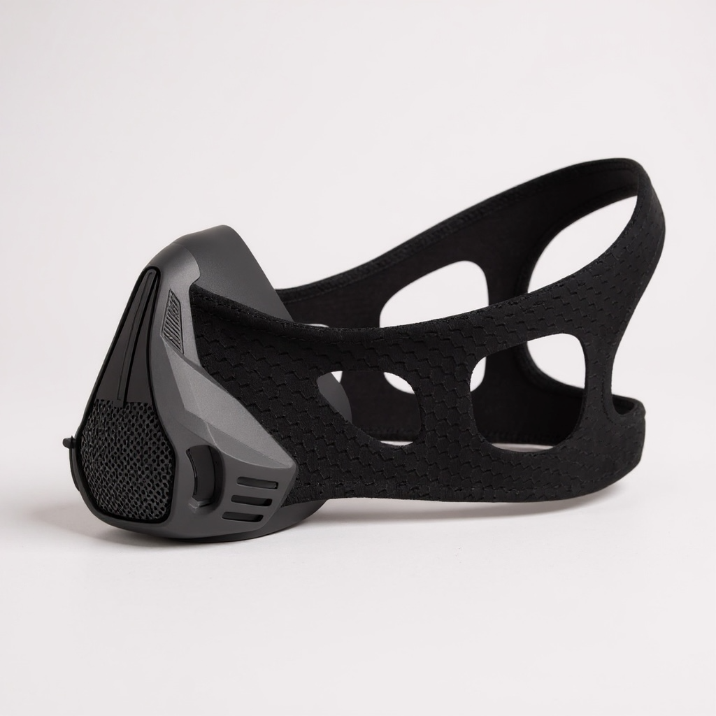 Masque d’entraînement respiratoire Noir – Renforce la capacité pulmonaire