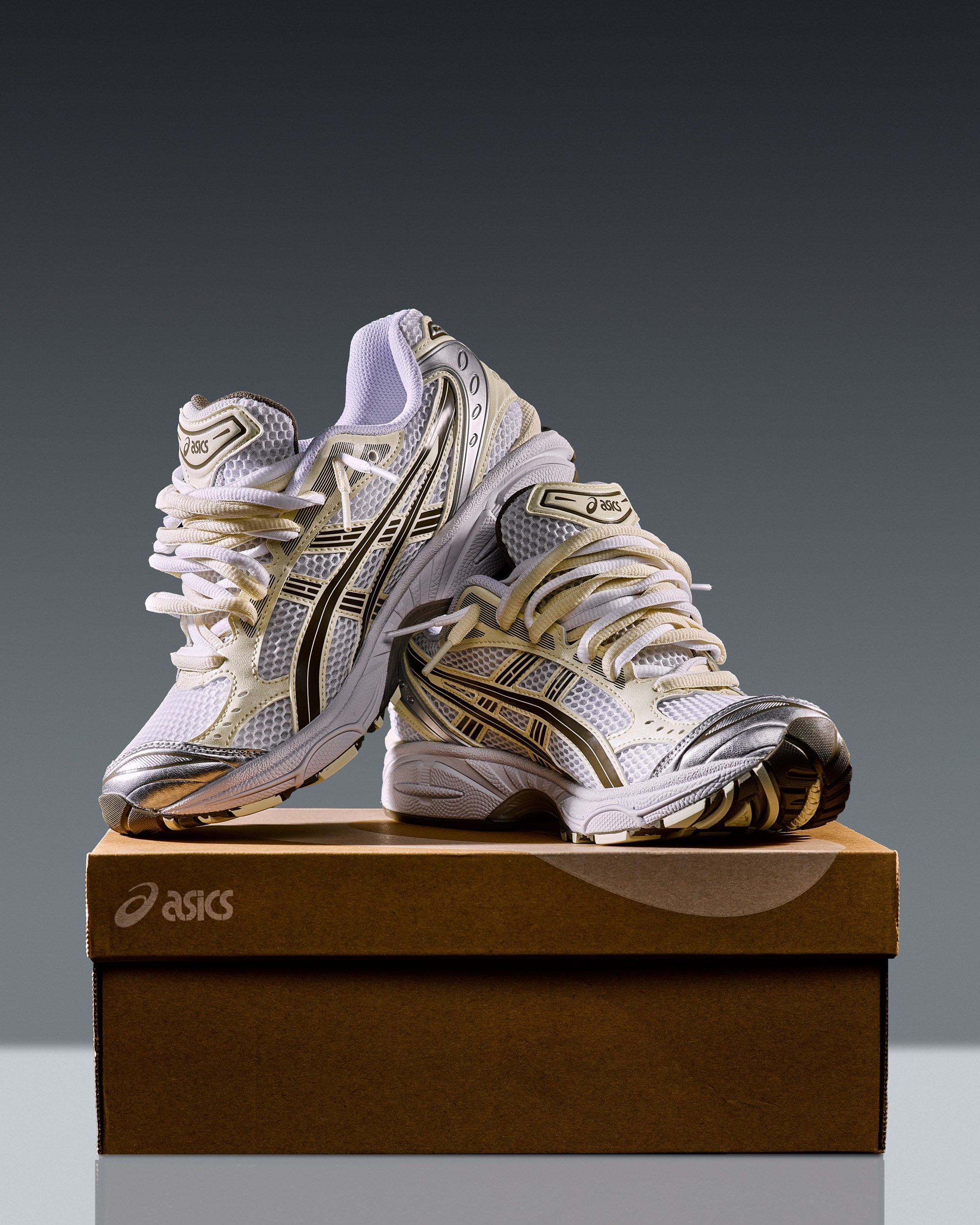 GEL-KAYANO 14 White Ivory - Double Laces