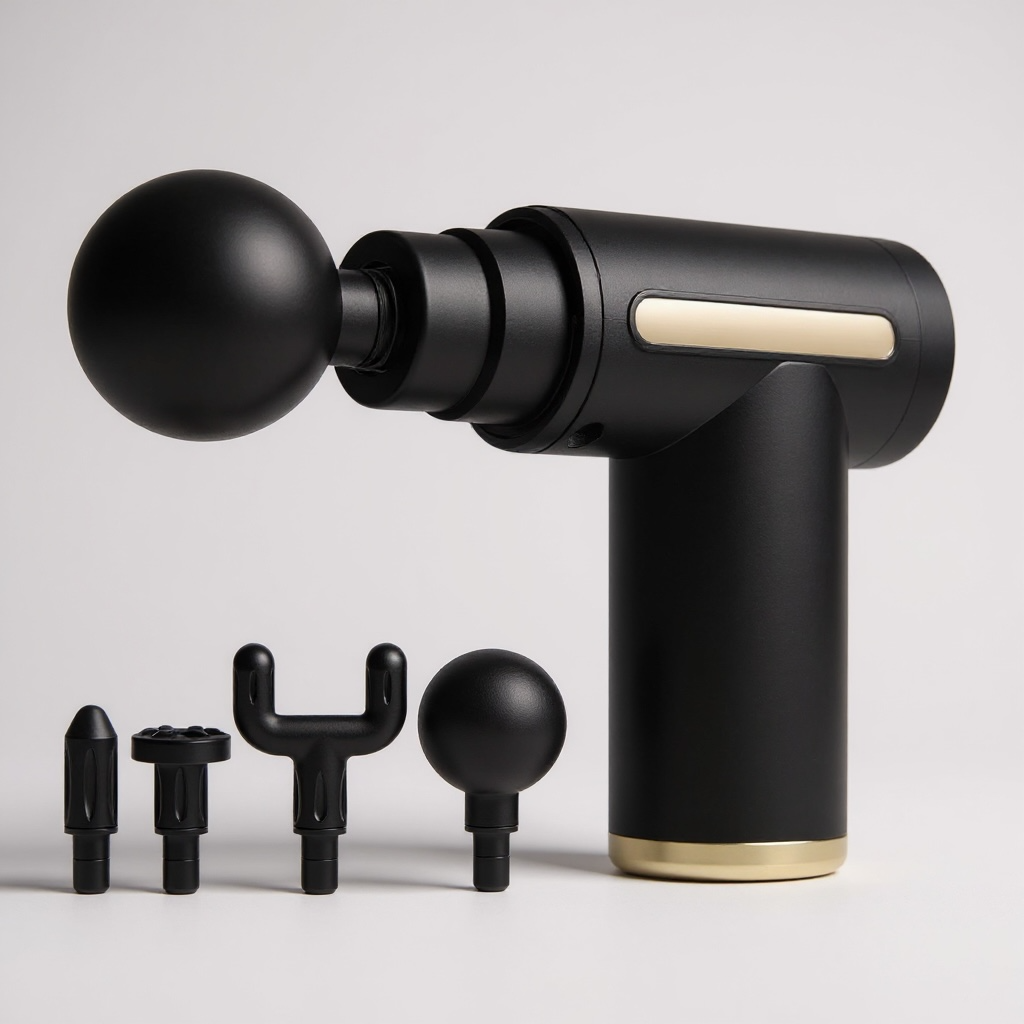 Pistolet de massage Noir pour récupération musculaire