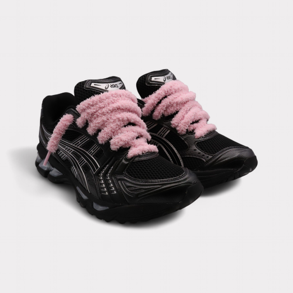 GEL-KAYANO 14 Black Pure Silver - Fluffy Laces Pink