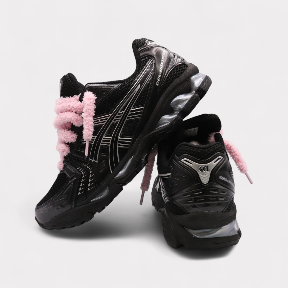 GEL-KAYANO 14 Black Pure Silver - Fluffy Laces Pink
