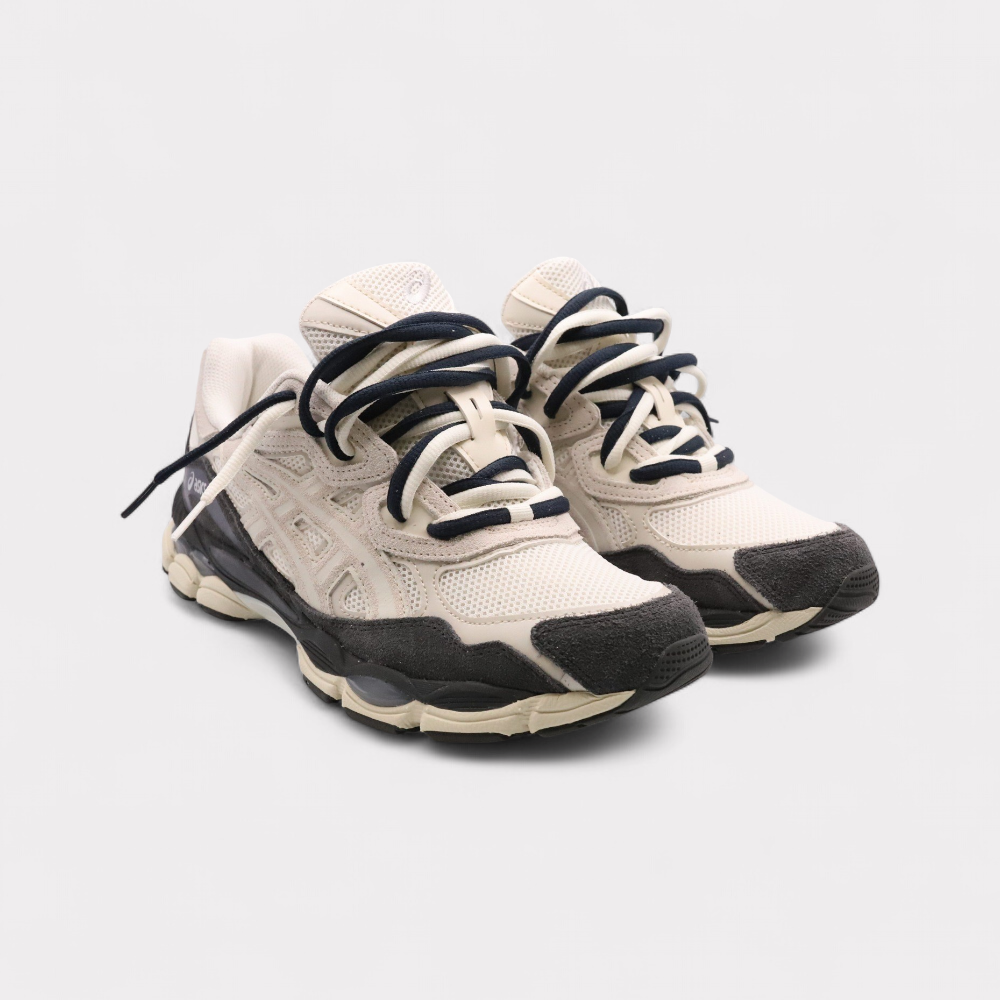 GEL-NYC White Smoke Grey - Double Laces