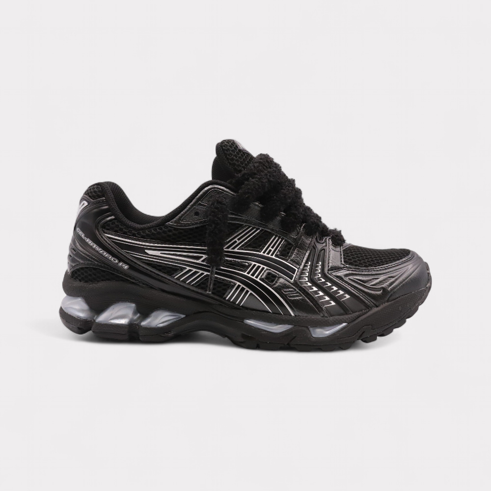 GEL-KAYANO 14 Black Pure Silver - Fluffy Laces Black
