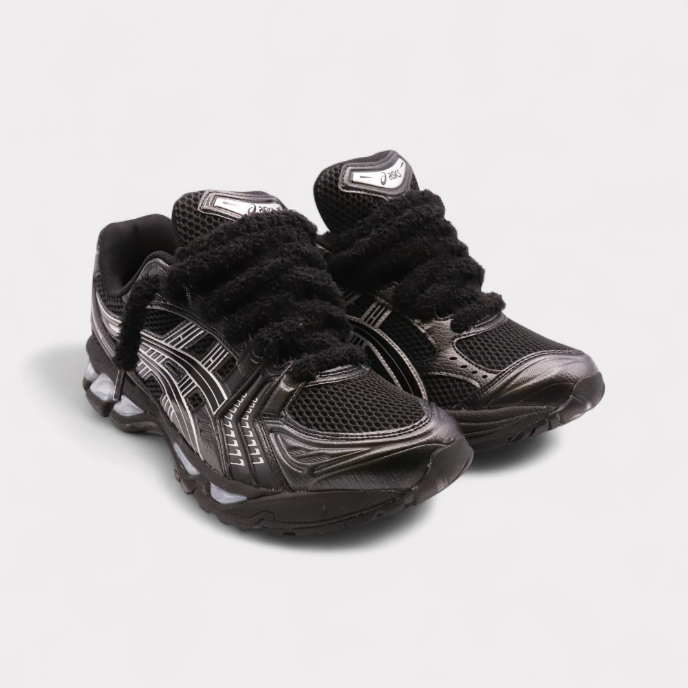 GEL-KAYANO 14 Black Pure Silver - Fluffy Laces Black