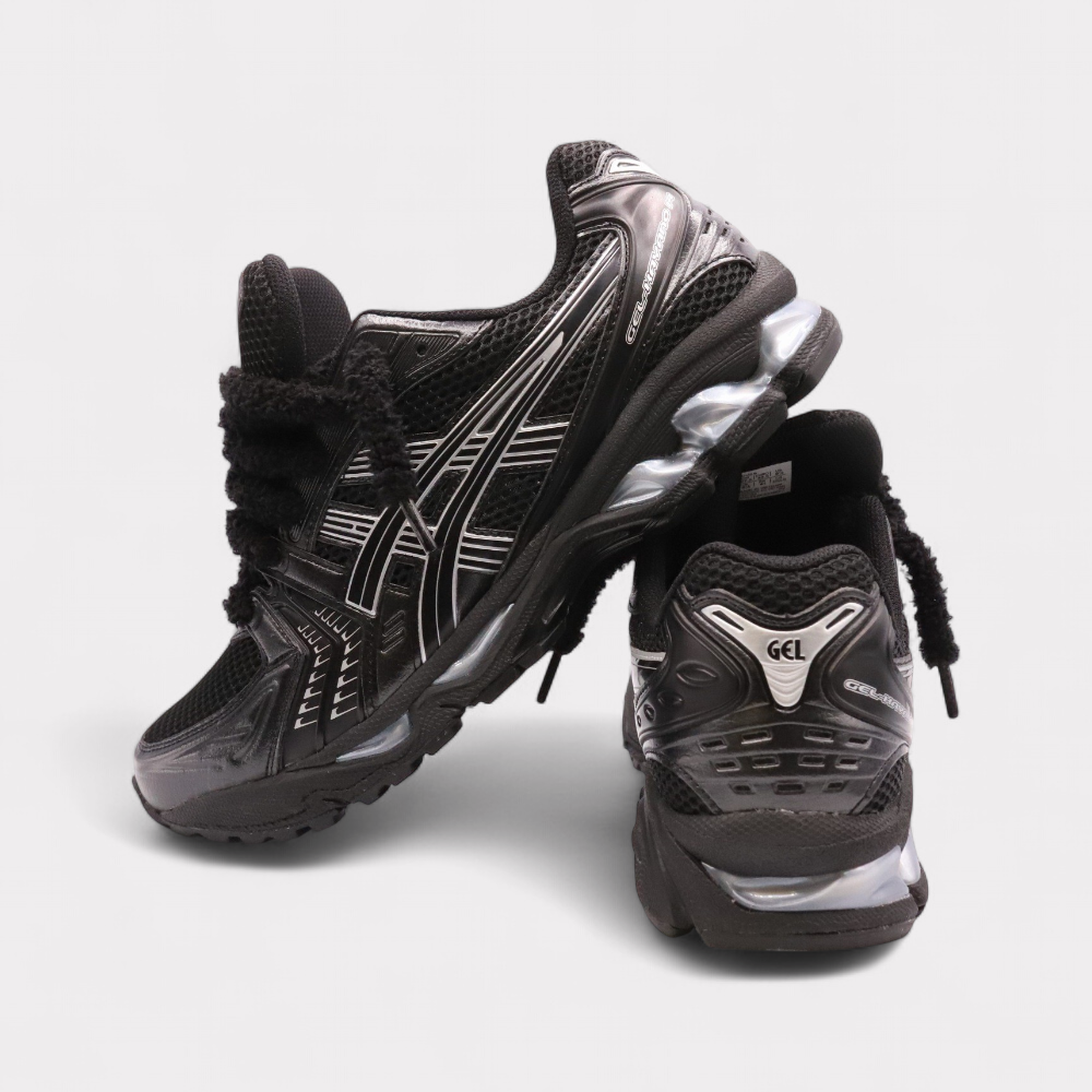 GEL-KAYANO 14 Black Pure Silver - Fluffy Laces Black