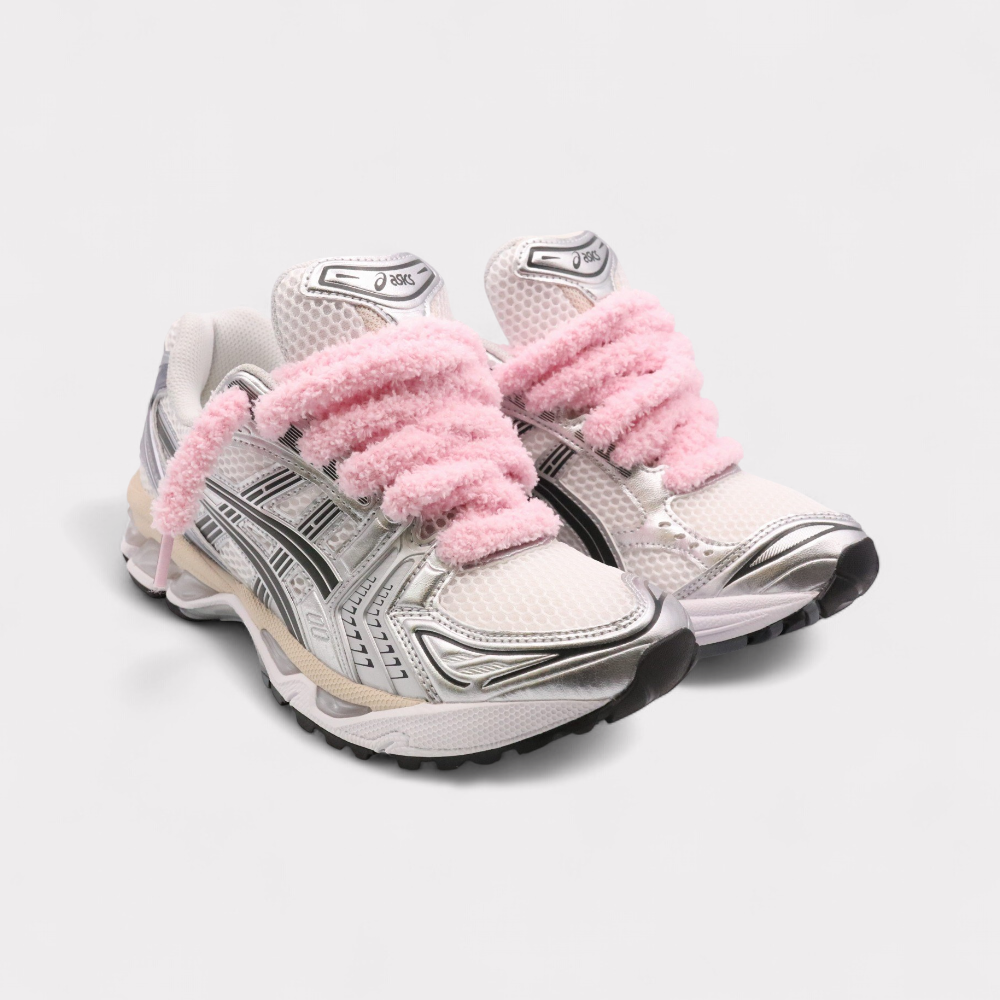 GEL-KAYANO 14 Graphite Grey - Fluffy Laces Pink