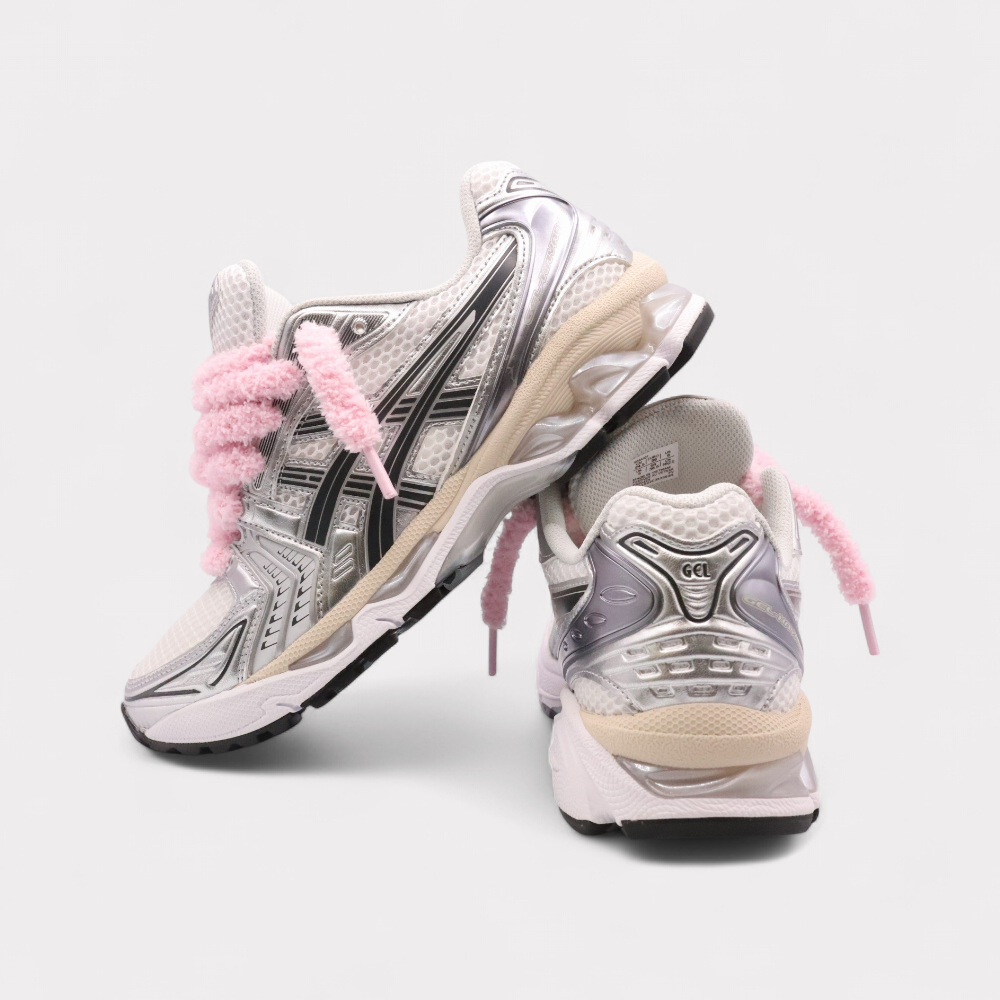 GEL-KAYANO 14 Graphite Grey - Fluffy Laces Pink