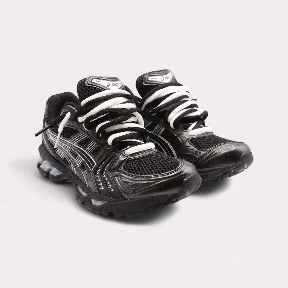 GEL-KAYANO 14 Black Pure Silver - Double Laces