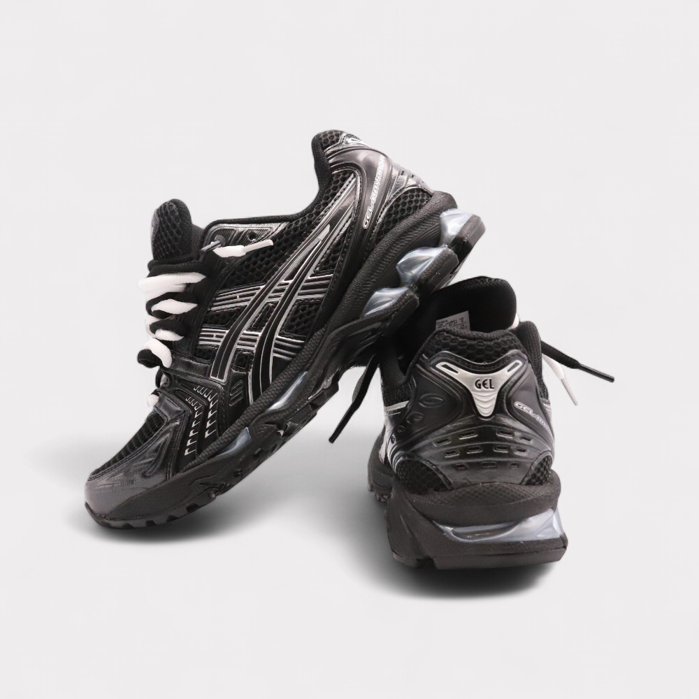 GEL-KAYANO 14 Black Pure Silver - Double Laces
